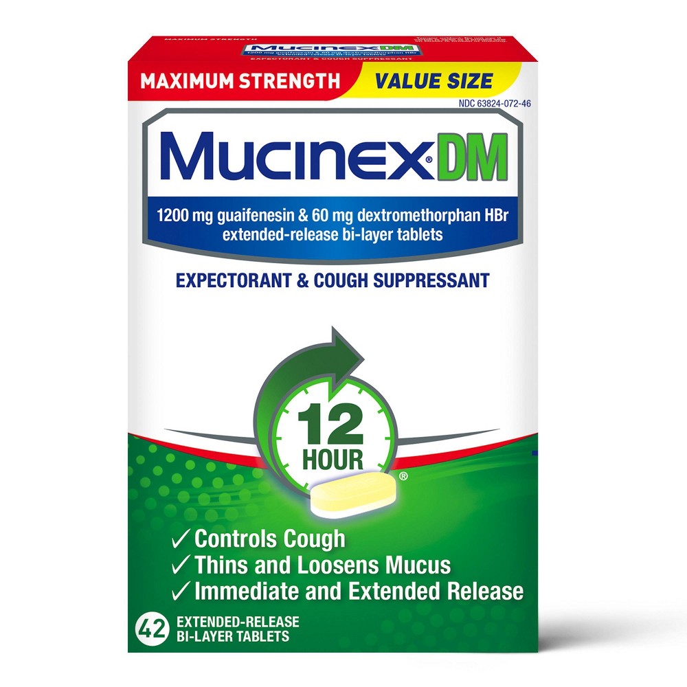 MUCINEX DM MAX ER TAB 1200/60 MG 42