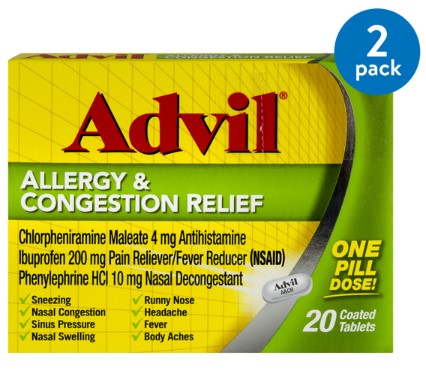 ADVIL ALLERGY & CONGESTION RELIEF TAB 20