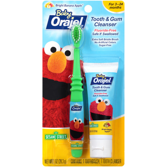 BABY ORAJEL T/GUM CL W/TBRUSH APPLE/BAN 1 OZ