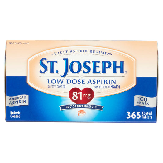 ST JOSEPH L/D ADULT ASPIRIN TAB 81 MG 365