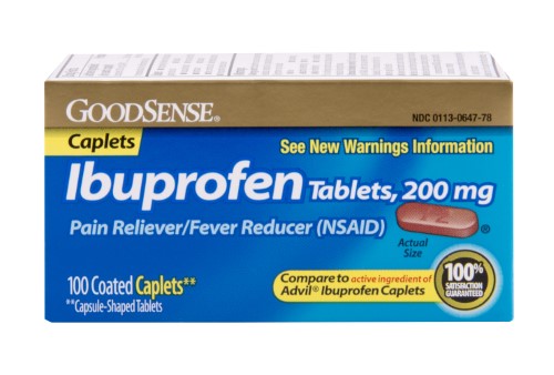 GS IBUPROFEN BROWN COATED CAPLET 200 MG 100