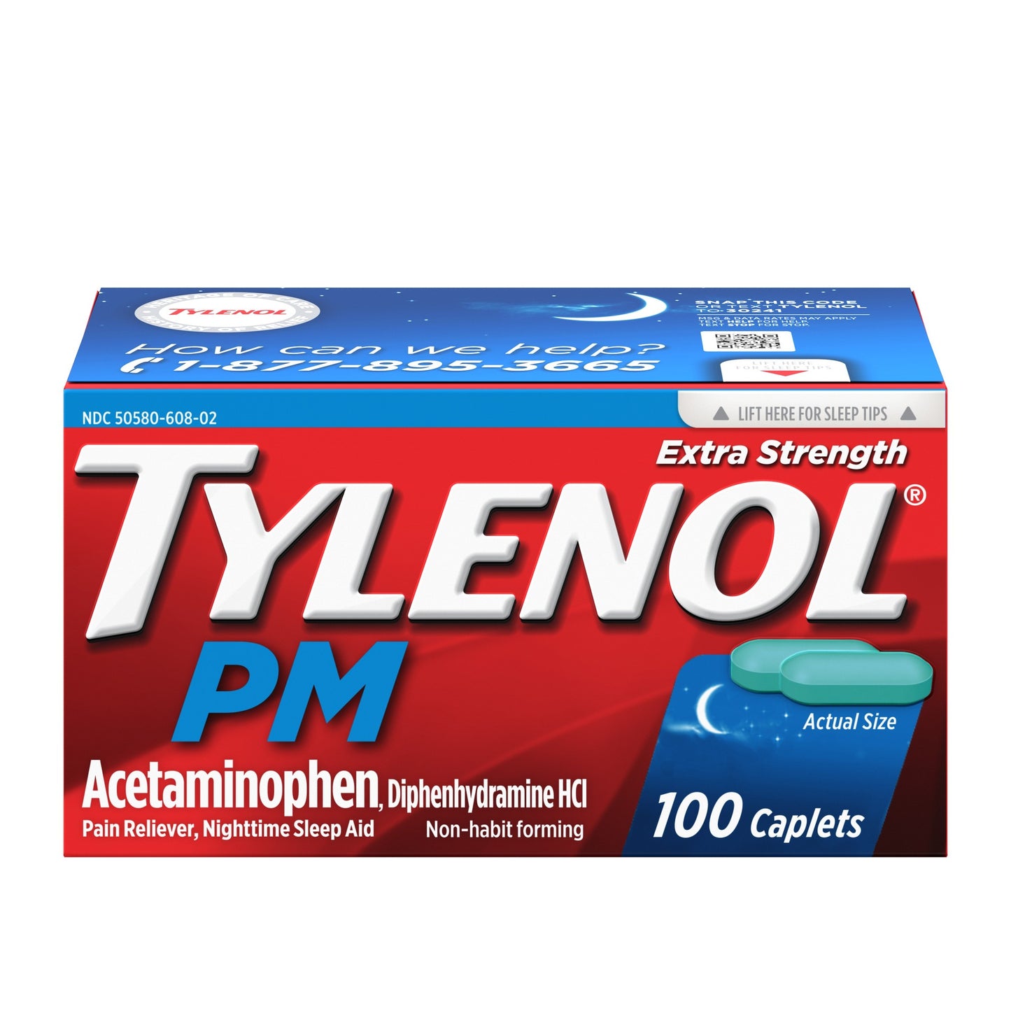 TYLENOL PM EXTRA STRENGTH CAPLET 100