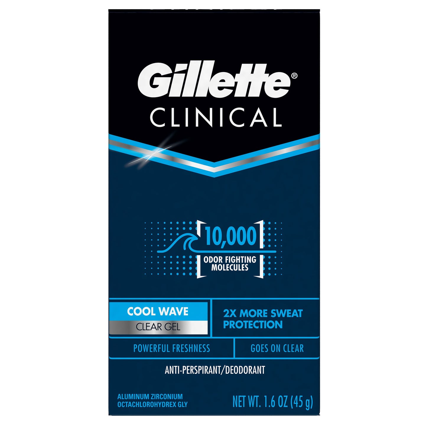 GILLETTE CLINICAL CLEAR GEL COOL WAVE 1.6 OZ