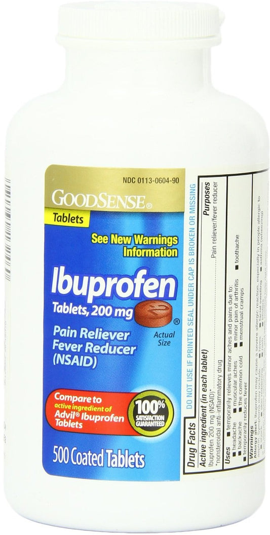 GS IBUPROFEN BROWN COATED TAB 200 MG 500