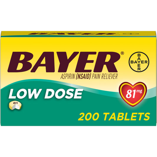 BAYER ASPIRIN TAB ADULT LOW STR EC 81 MG 200