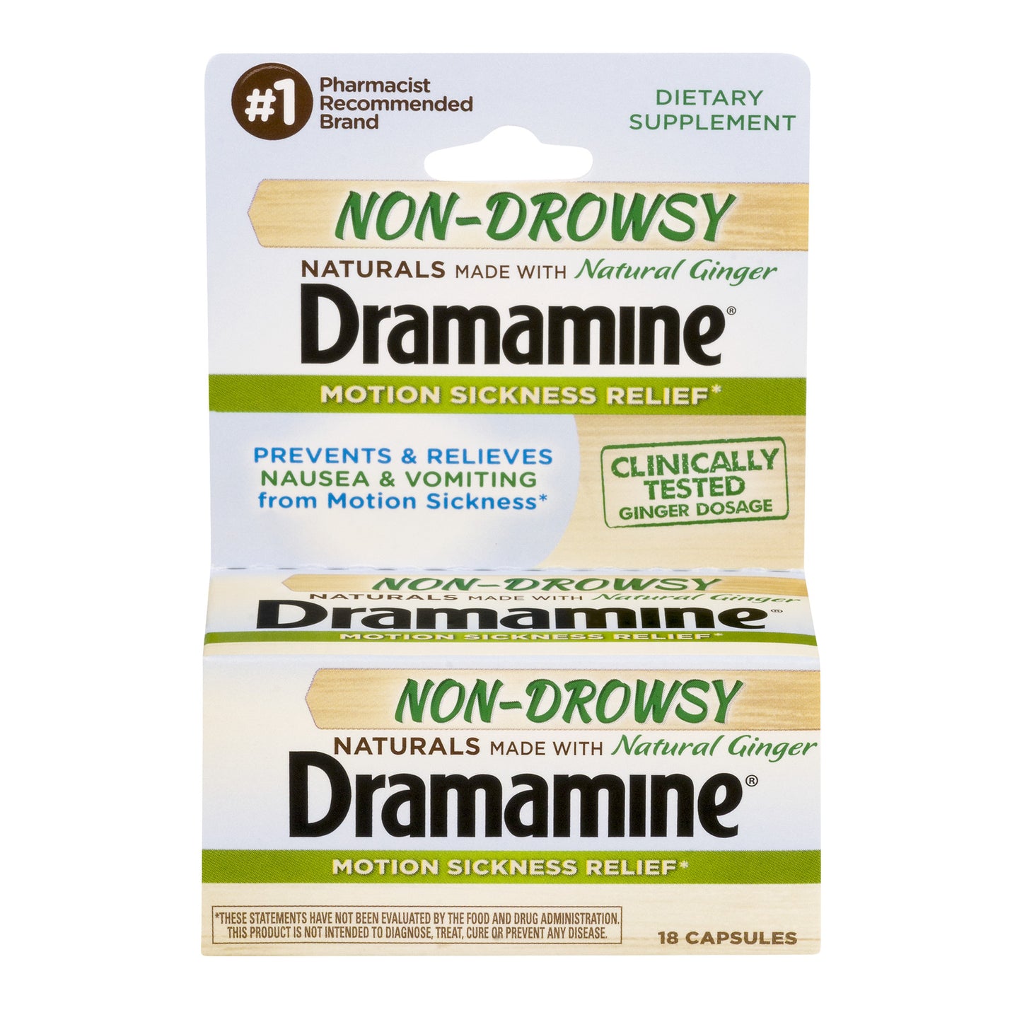 DRAMAMINE NATURALS NON DROWSY TAB 18