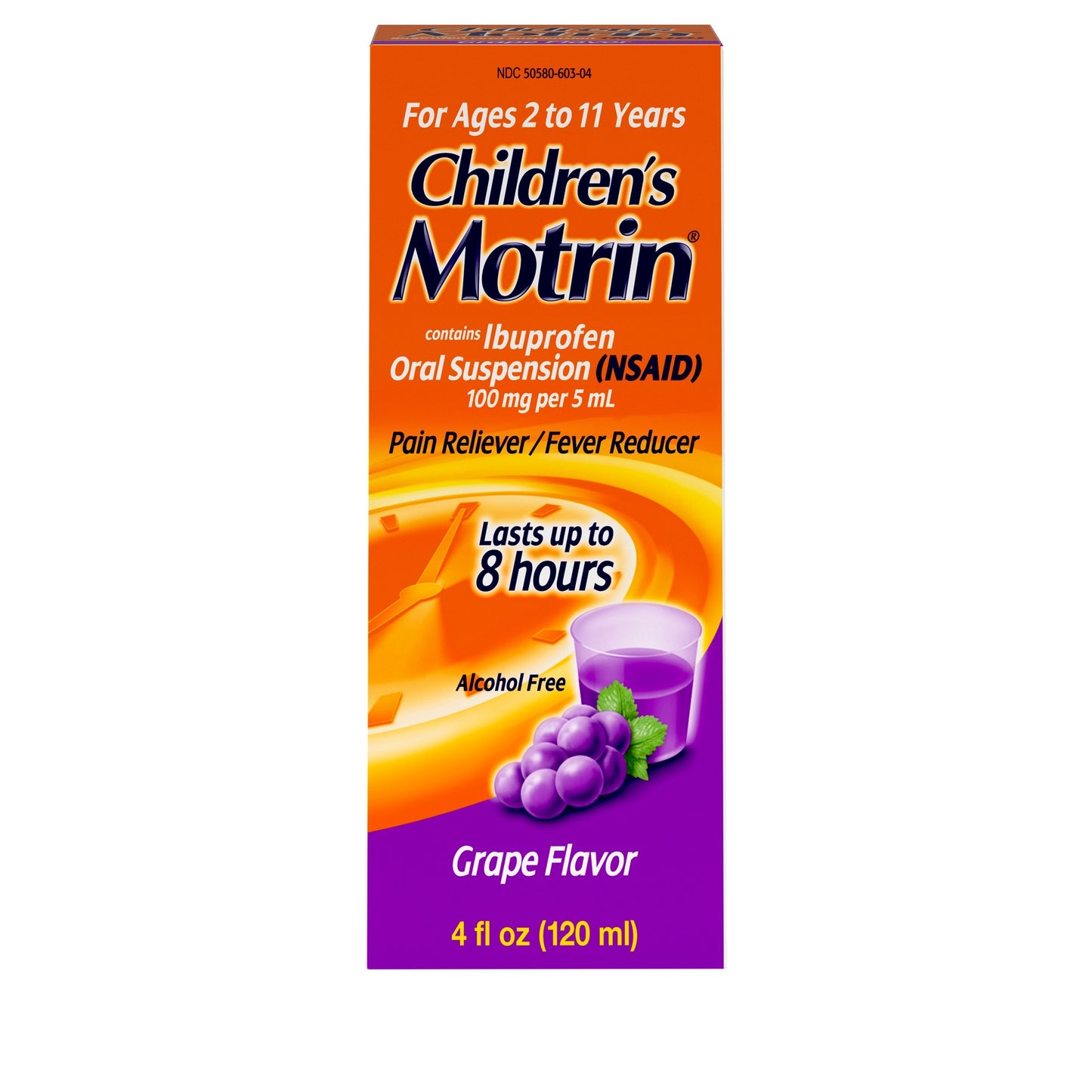 MOTRIN CHILDREN IBUPROFEN SUSP GRAPE 4 OZ