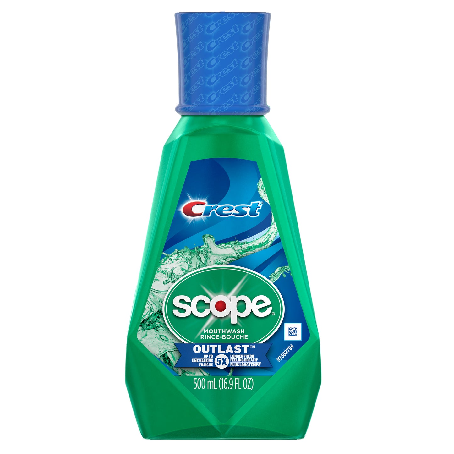 CREST SCOPE OUTLAST GREEN RINSE 500 ML