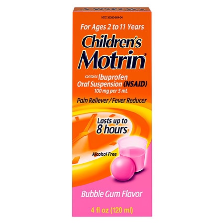 MOTRIN CHILDREN IBUPROFEN SUSP BUBBLEGUM 4 OZ