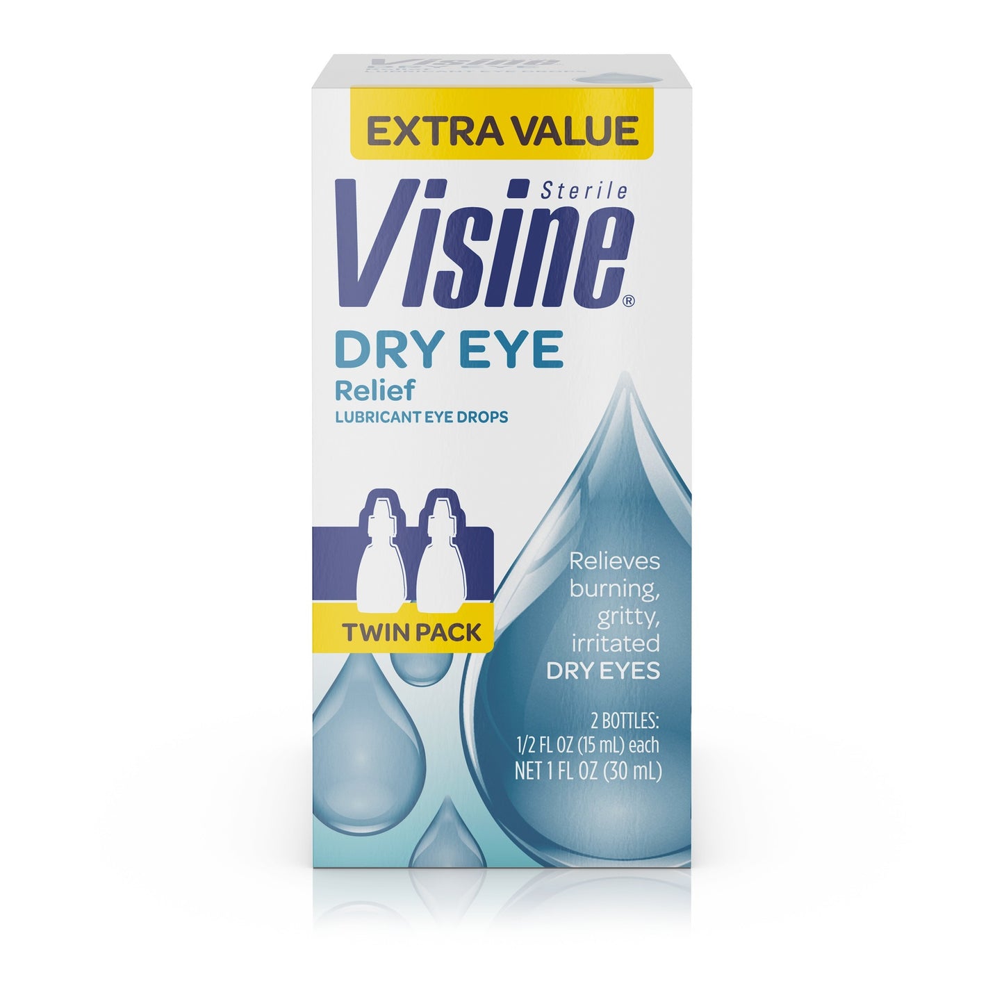 VISINE TEARS DRY EYE RELIEF DROPS 2PK 0.5 OZ