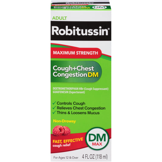 ROBITUSSIN MAX COUGH + CHEST CONGEST DM 4 OZ