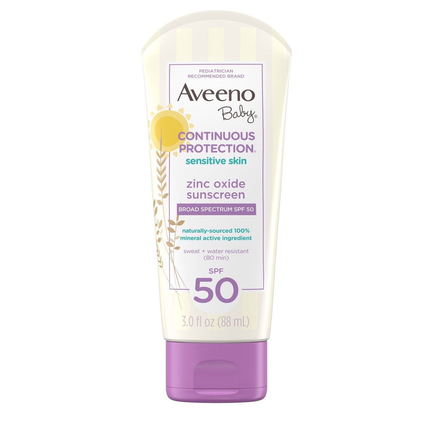 AVEENO BABY CONT PROTECT SEN LOTION SPF50 3OZ