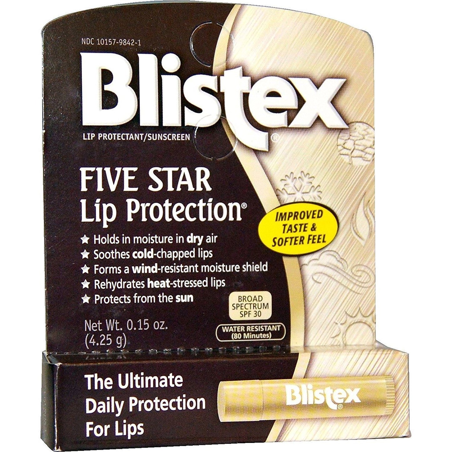 BLISTEX FIVE STAR LIP PROTECTION SPF30 .15 OZ