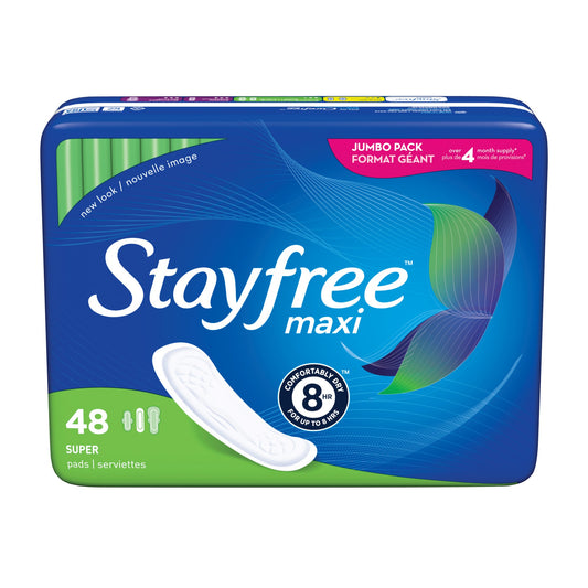 STAYFREE MAXI PADS SUPER 48