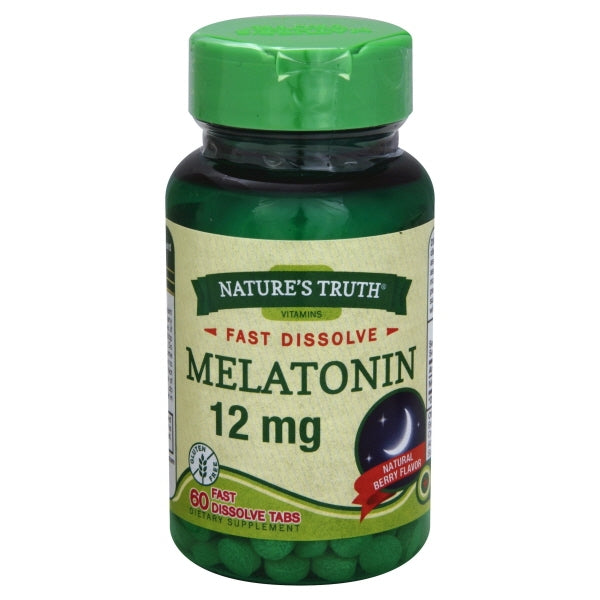 MELATONIN FAST DISSOLVE TAB 12 MG 60 NT