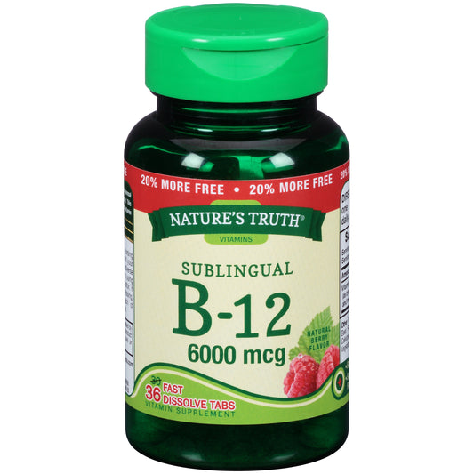 VITAMIN B-12 TAB 6000 MCG FD 36 NT