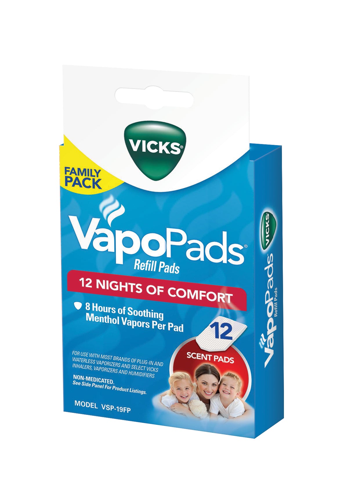 VAPOPADS VICKS SCENT PADS MENTHOL PK/12