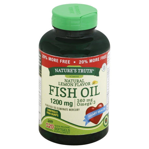 FISH OIL SOFTGEL LEMON FLAVOR 2400 MG 120 NT