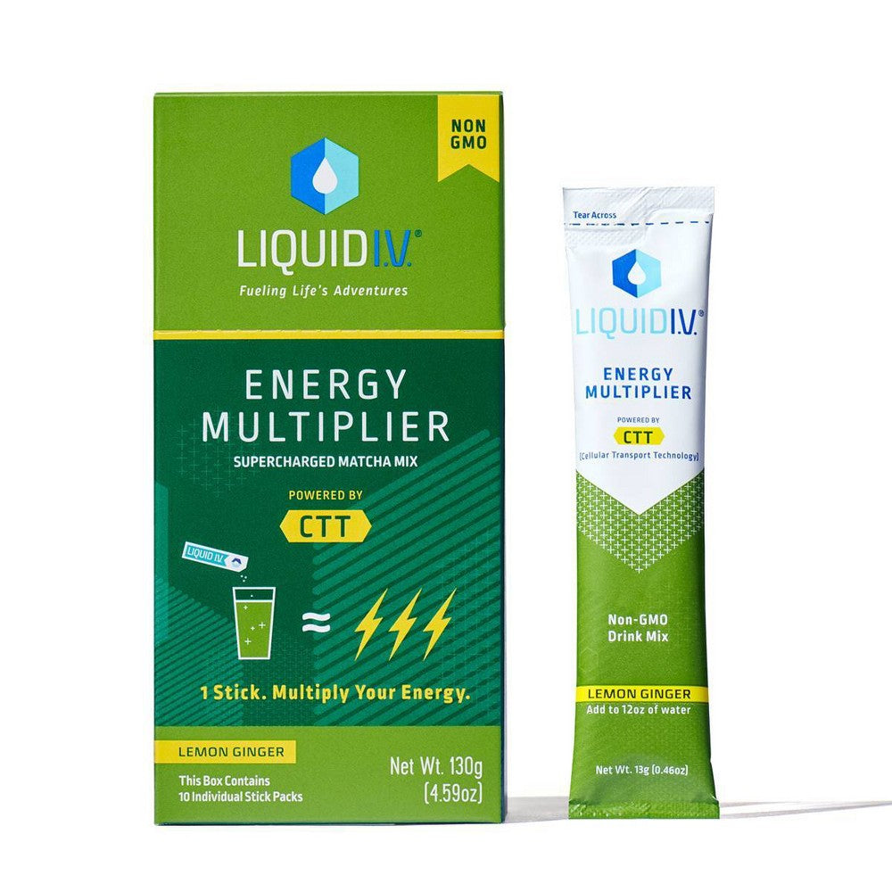 LIQUID IV ENERGY MULTIPLIER LEMON GINGER 10