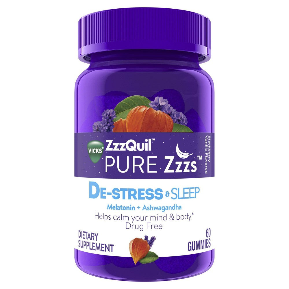 ZZZQUIL PURE ZZZS SLEEP/DE-STRESS GUMMIES 60