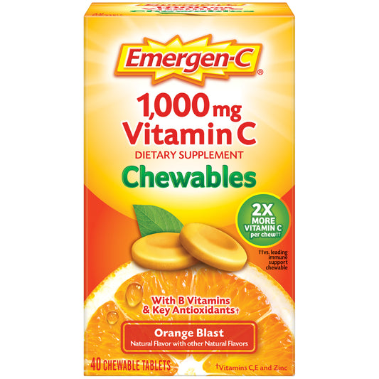 EMERGEN-C 1000 MG VIT C CHEWABLES 40 ORANGE