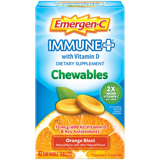 EMERGEN-C IMMUNE+ CHEWABLES ORANGE 42