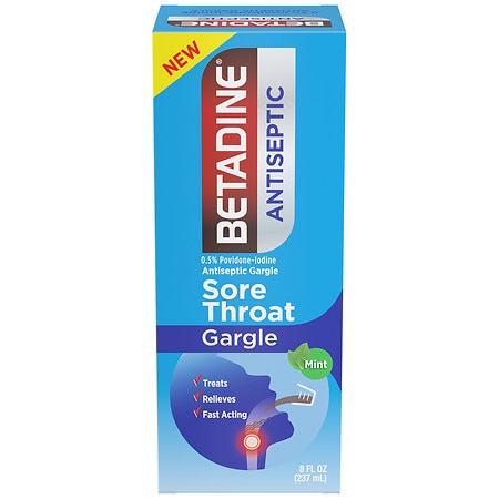 BETADINE ANTISEPTIC SORE THROAT GARGLE 8 OZ