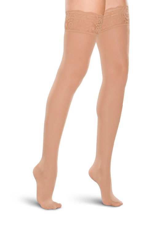 THIGH HIGH 15-20 WOMEN LACE CT SAND XXL TF
