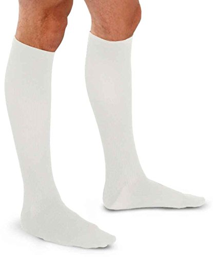 KNEE HIGH 15-20 MEN DRESS SOCK WHITE XL TF