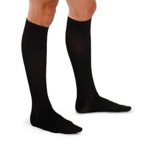 KNEE HIGH 20-30 MEN DRESS SOCK BLACK SM TF