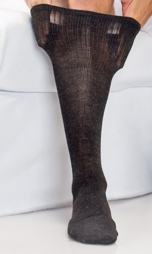 KNEE HIGH 10-15 CORE SPUN BLK LG TF