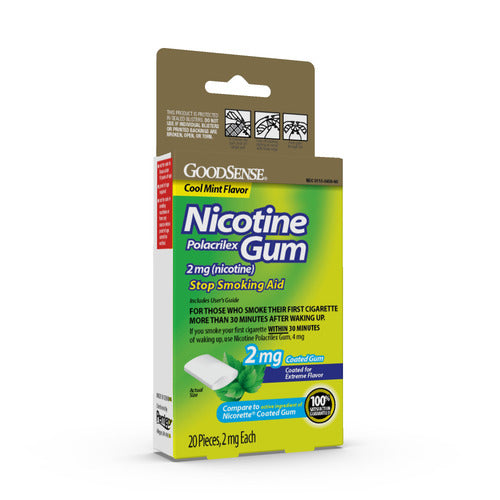 GS NICOTINE GUM MINT COATED 2 MG 20