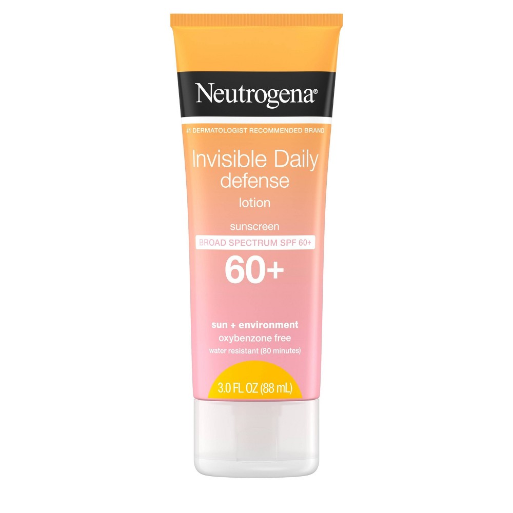 NEUTROGENA INVISIBLE DEFENSE LOT SPF 60+ 3 OZ