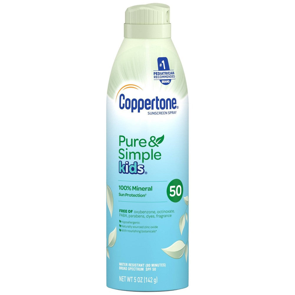 COPPERTONE PURE & SIMPLE KIDS SPRAY SPF50 5OZ