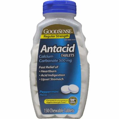 GS CALCIUM ANTACID CHEW TAB REG STR MINT 150