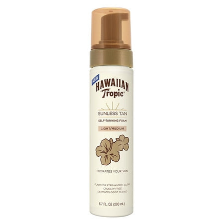 HAWAIIAN TROPIC LT/MD SUNLESS TAN FOAM 6.7 OZ
