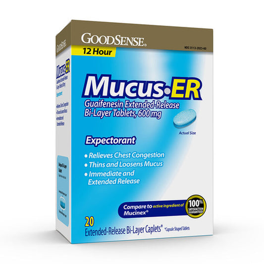 GS MUCUS RELIEF ER BI-LAYER CAPLET 600 MG 20