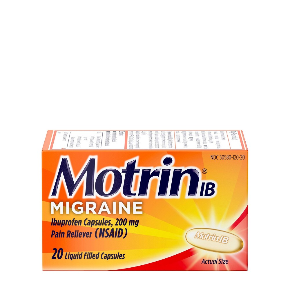MOTRIN IB MIGRAINE LIQUID CAP 20
