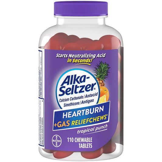 ALKA SELTZER HEARTBURN & GAS CHEW TROPIC 110