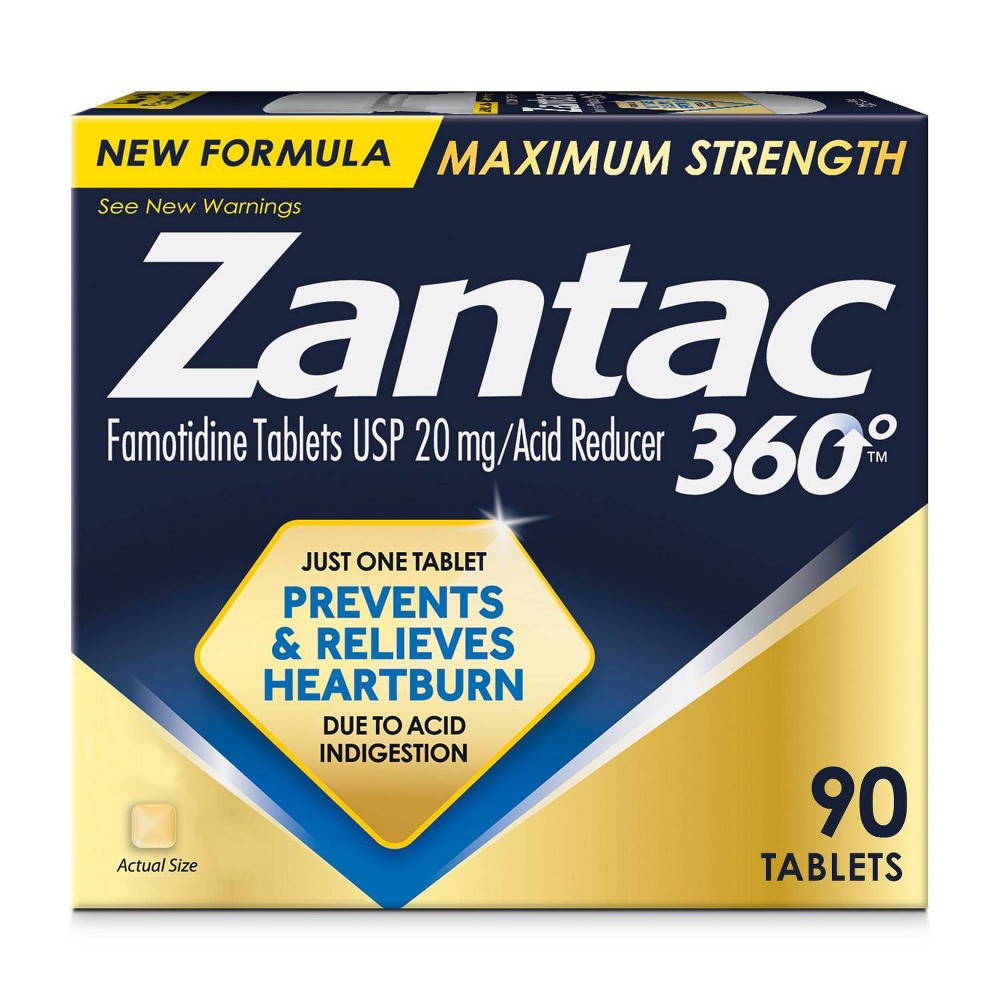 ZANTAC 360 W/FAMOTIDINE TAB 20 MG 90