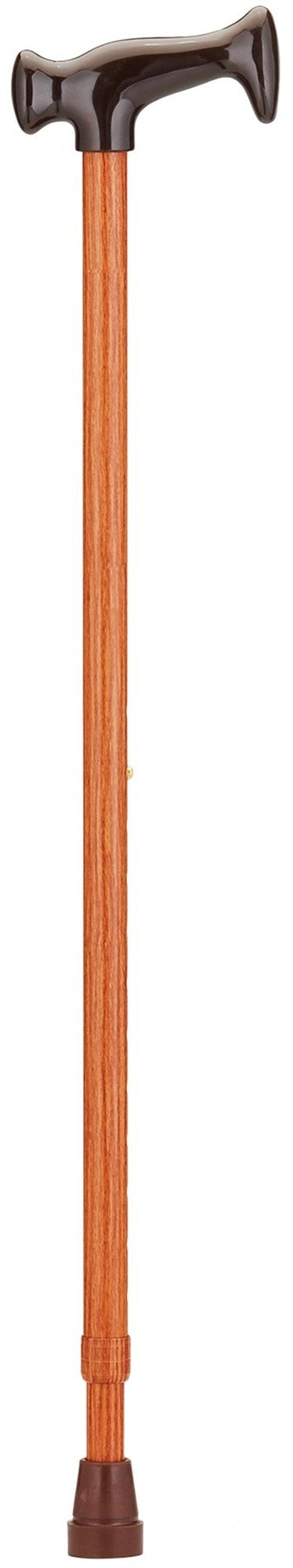 CANE ALUM T-HANDLE WALNUT GRAIN