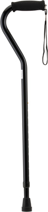 CANE ALUM OFFSET CUSHION W/STRAP BLACK