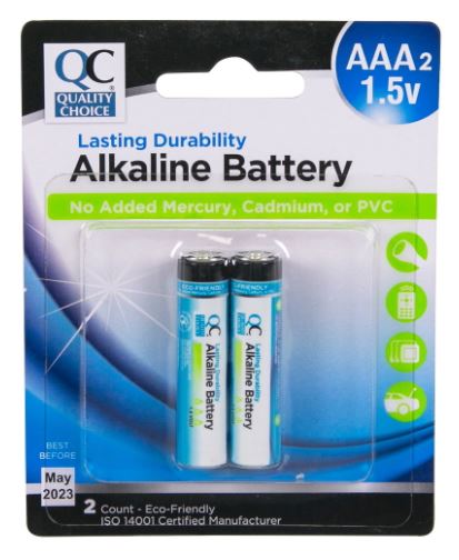 QC ALKALINE AAA BATTERY 2PK
