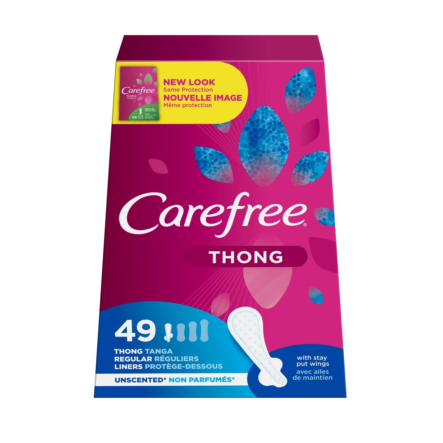 CAREFREE THONG PANTILINERS UNSCENTED 49