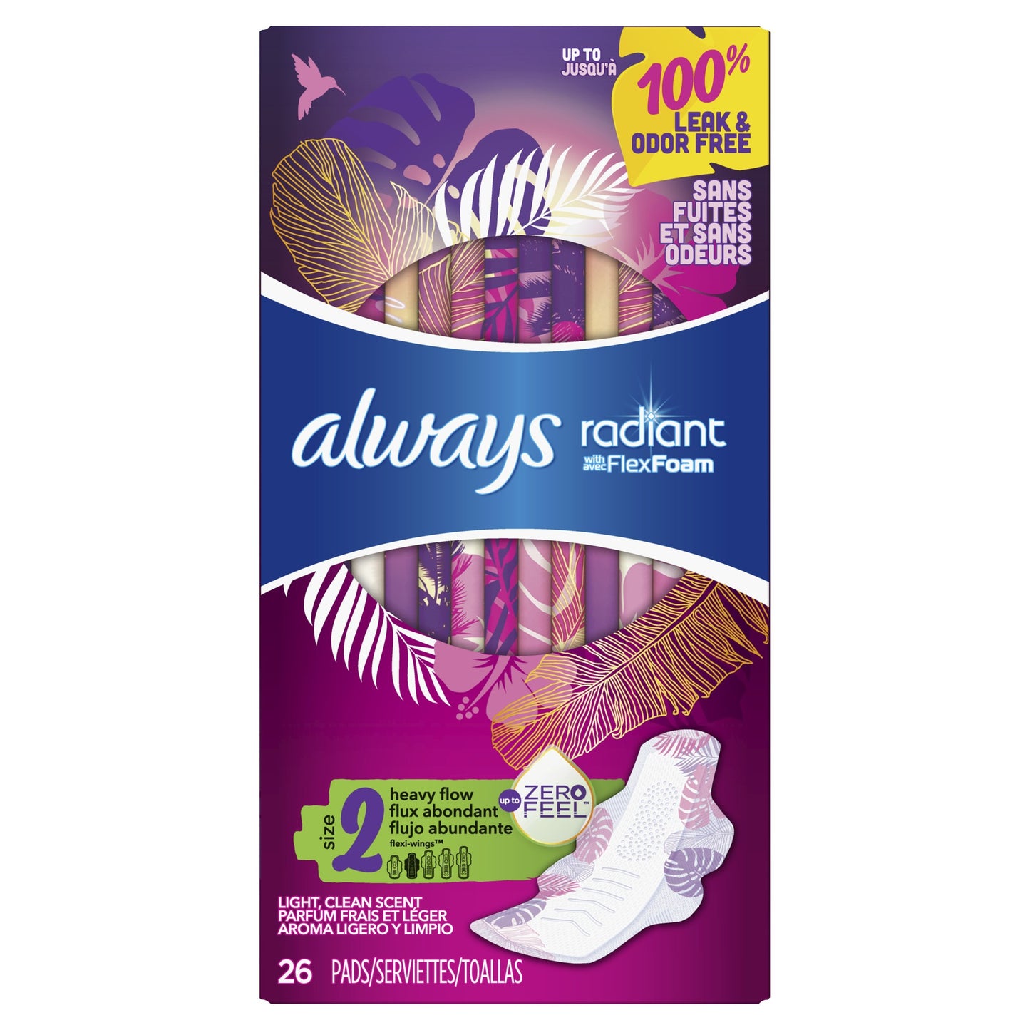 ALWAYS RADIANT W/FLEX FOAM SIZE 2 26