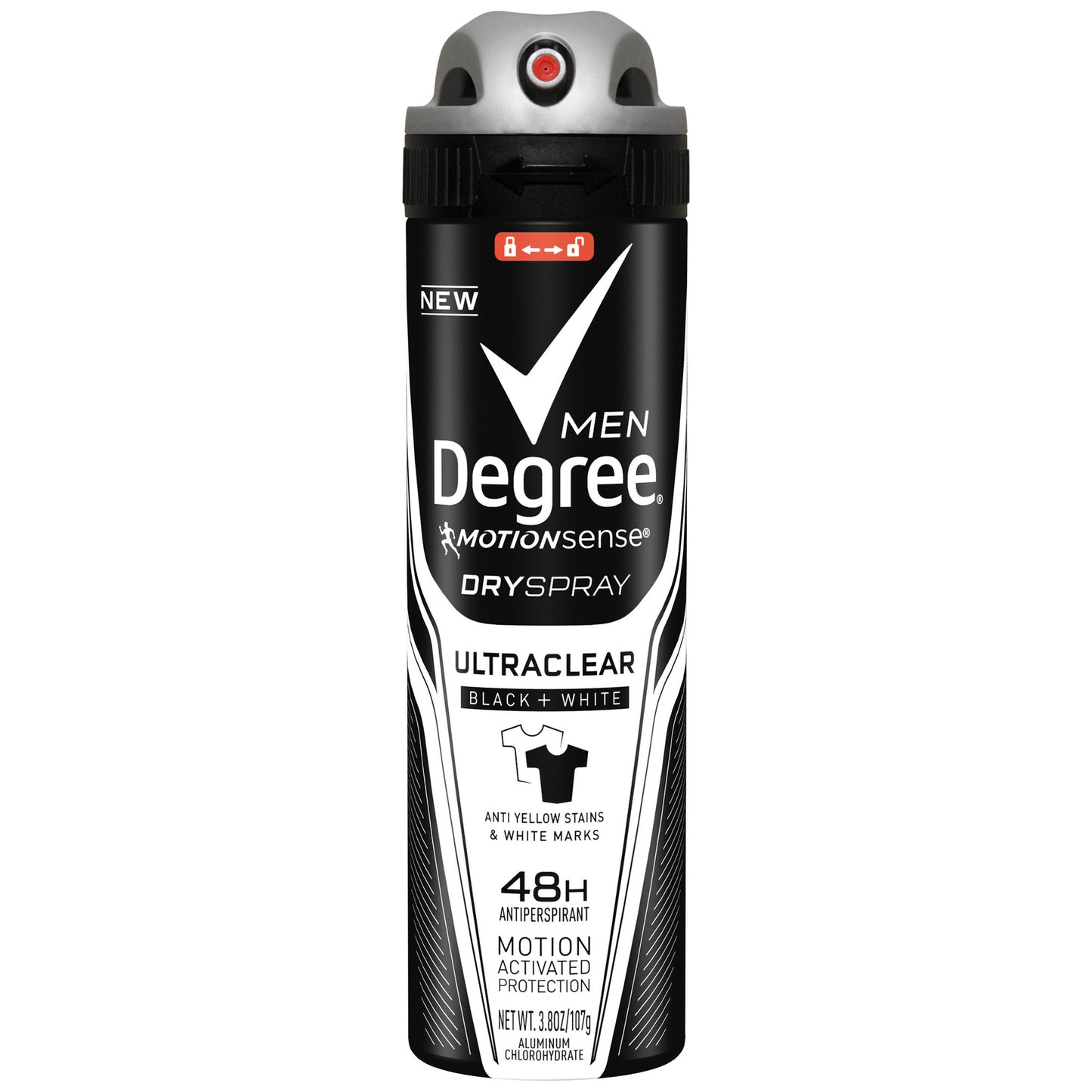 DEGREE MEN BLK + WHT A/P DRY SPRAY 3.8 OZ