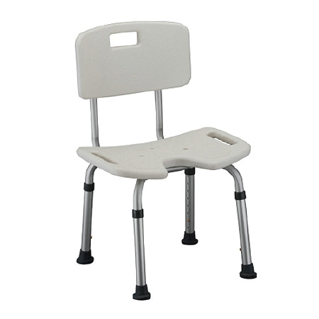 SHOWER CHAIR W/BACK U-SHAPE CUTOUT