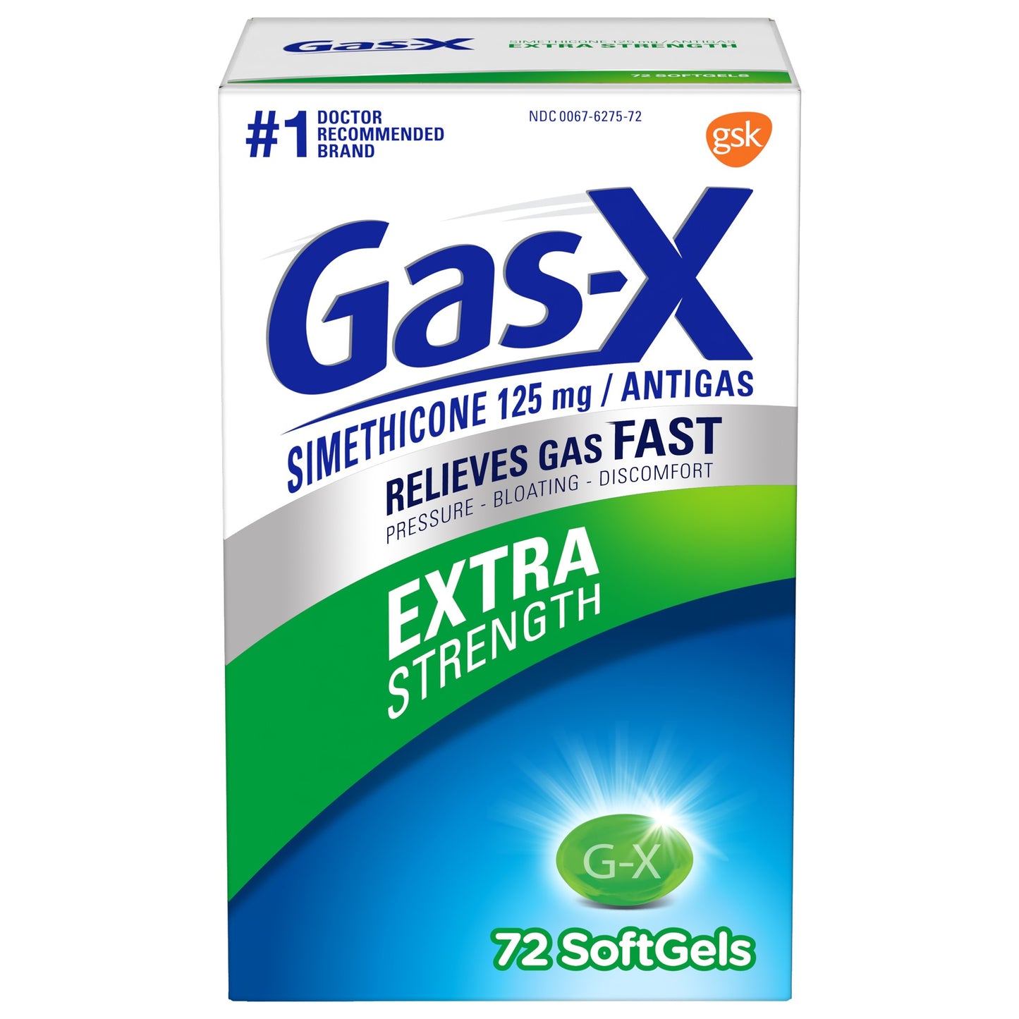 GAS-X SOFTGEL EXTRA STRENGTH 125 MG 72