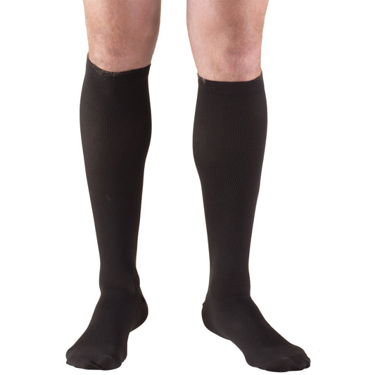KNEE HIGH 15-20 TRUFORM MENS DRESS BLK LG