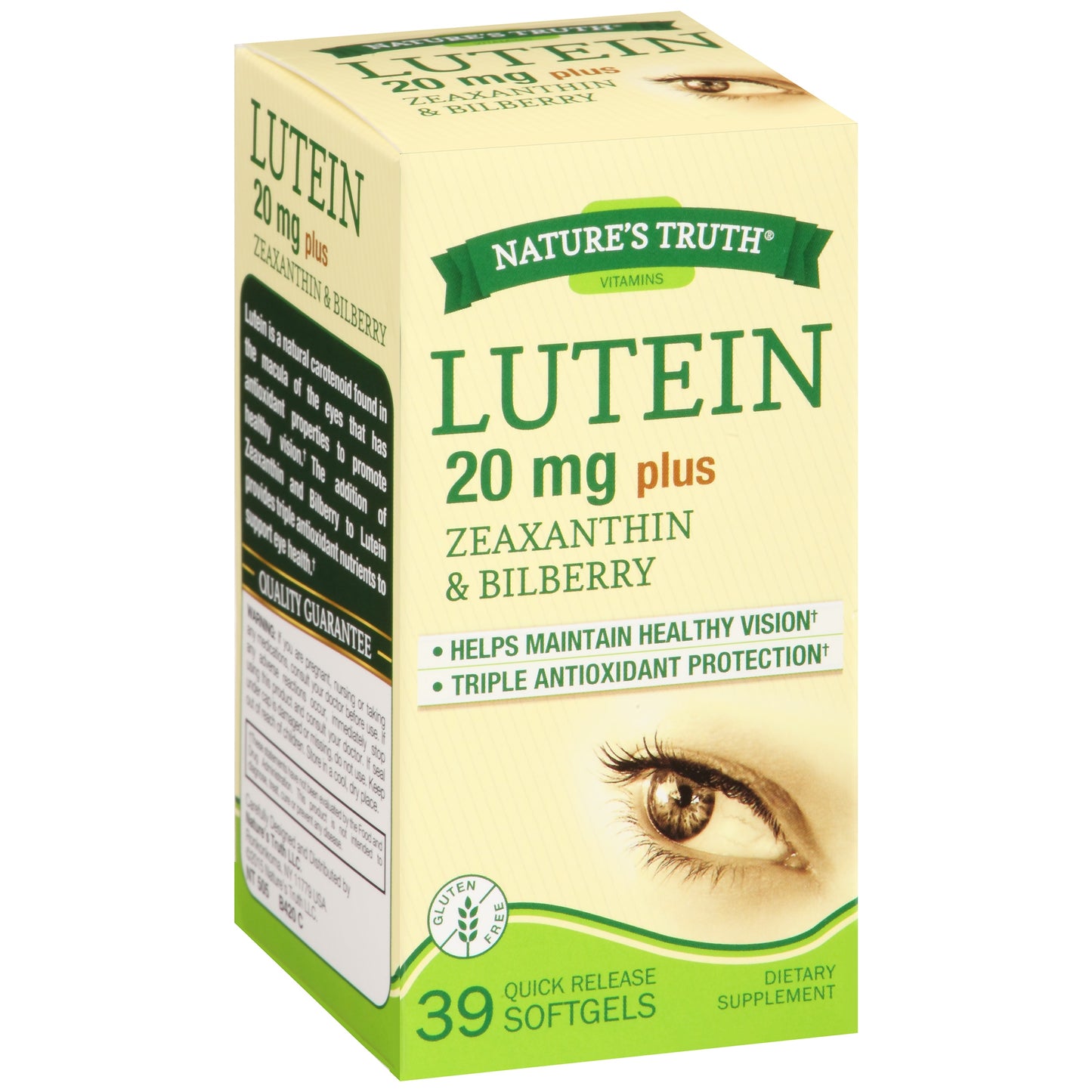 LUTEIN 20 MG/ZEAXAN/BILBERRY SOFTGEL 39 NT